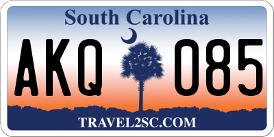 SC license plate AKQ085