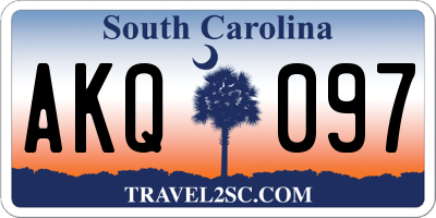 SC license plate AKQ097