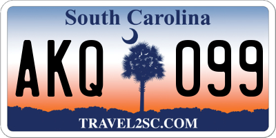 SC license plate AKQ099