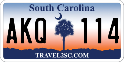 SC license plate AKQ114