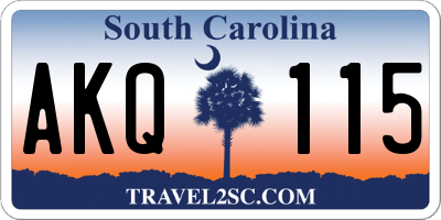 SC license plate AKQ115