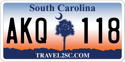SC license plate AKQ118