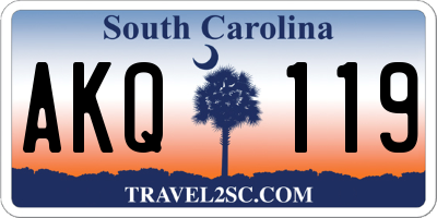SC license plate AKQ119