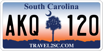 SC license plate AKQ120