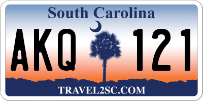SC license plate AKQ121
