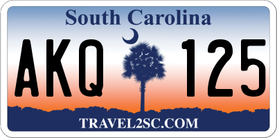 SC license plate AKQ125