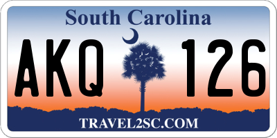 SC license plate AKQ126