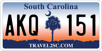 SC license plate AKQ151