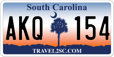 SC license plate AKQ154