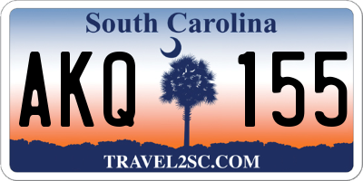 SC license plate AKQ155