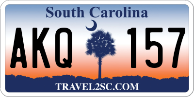 SC license plate AKQ157