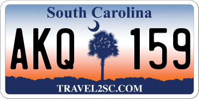 SC license plate AKQ159