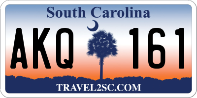 SC license plate AKQ161