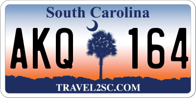 SC license plate AKQ164