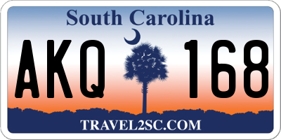 SC license plate AKQ168