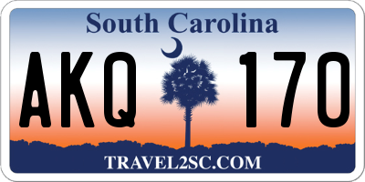 SC license plate AKQ170