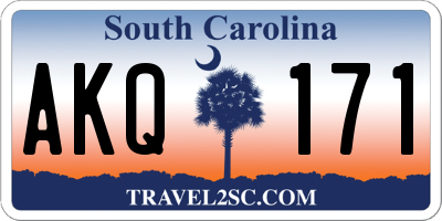 SC license plate AKQ171