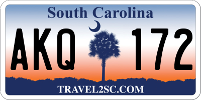 SC license plate AKQ172