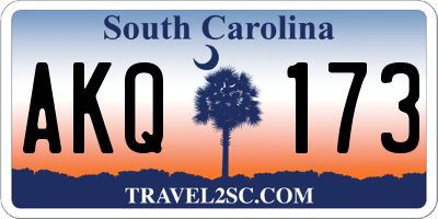 SC license plate AKQ173