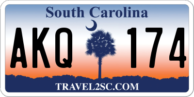 SC license plate AKQ174