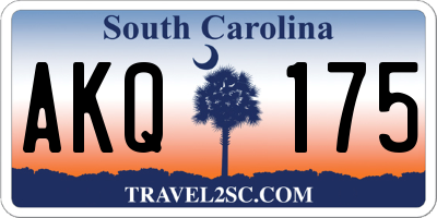 SC license plate AKQ175