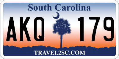 SC license plate AKQ179