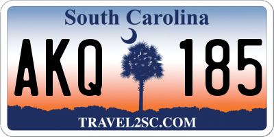 SC license plate AKQ185