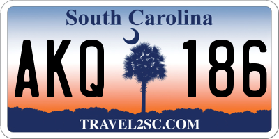 SC license plate AKQ186