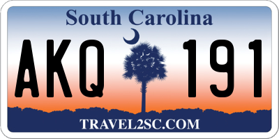 SC license plate AKQ191