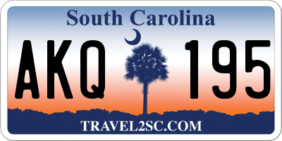 SC license plate AKQ195