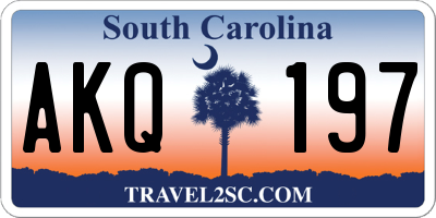 SC license plate AKQ197