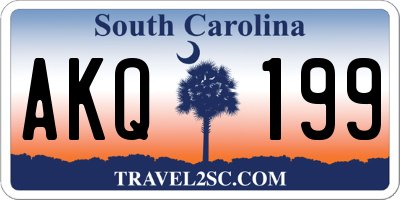 SC license plate AKQ199