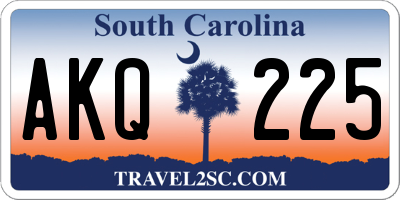 SC license plate AKQ225