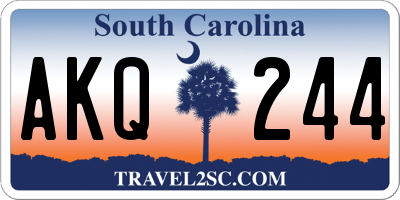 SC license plate AKQ244