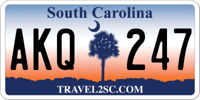 SC license plate AKQ247
