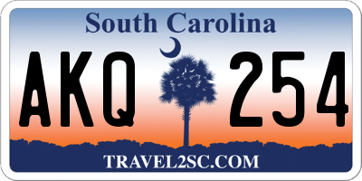 SC license plate AKQ254