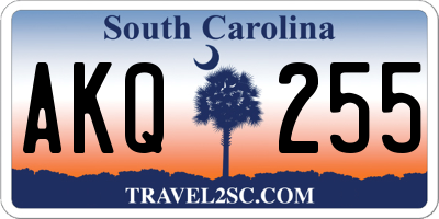SC license plate AKQ255