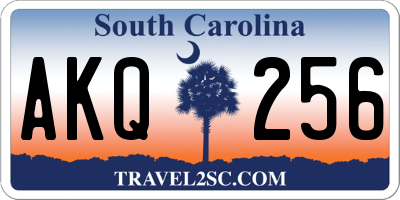 SC license plate AKQ256