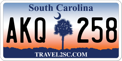SC license plate AKQ258