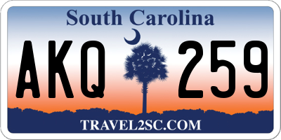 SC license plate AKQ259