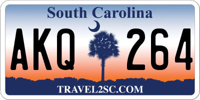 SC license plate AKQ264