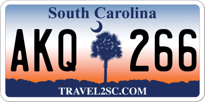 SC license plate AKQ266