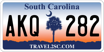 SC license plate AKQ282