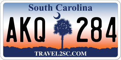 SC license plate AKQ284