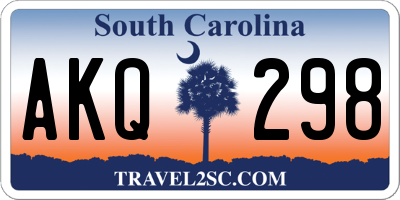 SC license plate AKQ298