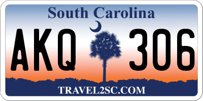 SC license plate AKQ306