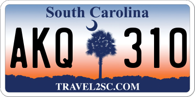 SC license plate AKQ310