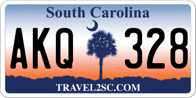 SC license plate AKQ328