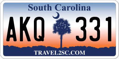 SC license plate AKQ331