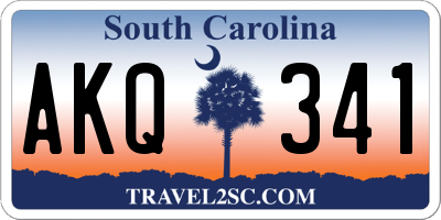 SC license plate AKQ341